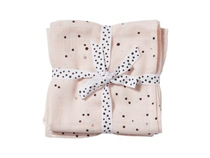 Mušelínové zavinovačky Dreamy Dots 2ks, ružové | Done By Deer