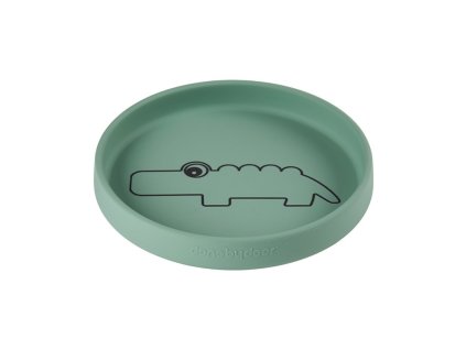 Silikónový tanier Croco, zelený | Done by Deer