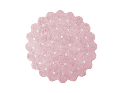 Koberec Little Biscuit, pink (O140 cm) | Lorena Canals
