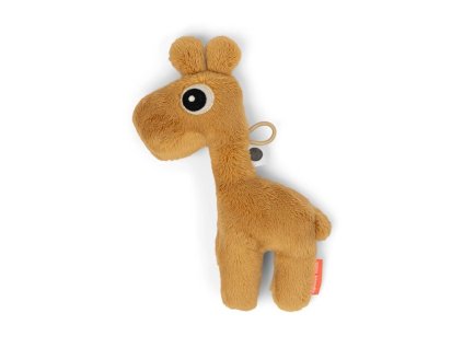 Plyšová hrkálka Tiny Raffi, horčicová | Done by Deer