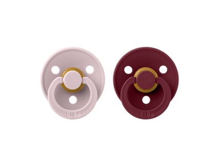 Okrúhle cumlíky Colour 2ks, Pink Plum/Elderberry | BIBS
