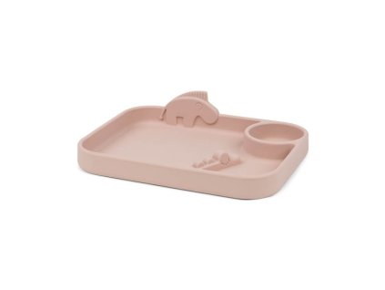 Peekaboo delený tanier Deer friends, ružová | Done by Deer