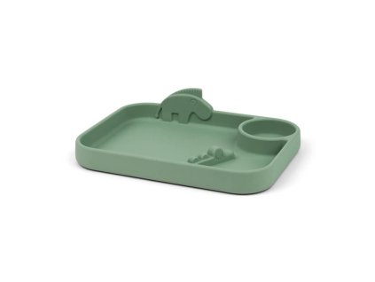 Peekaboo delený tanier Deer friends, zelená | Done by Deer