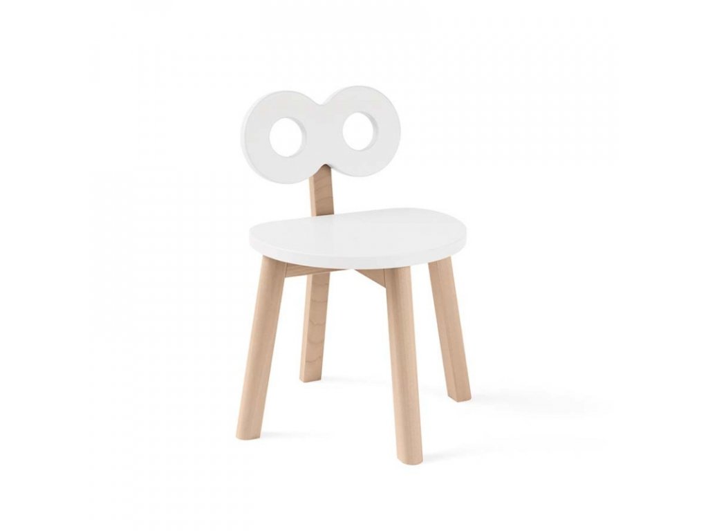 Dizajnová detská stolička, biela | Ooh Noo