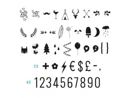 Sada písmen do Lightboxu: Čísla a symboly | A Little Lovely Company