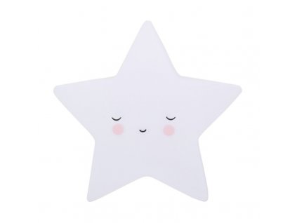 Nočné svietidlo Hviezda biela | A Little Lovely Company