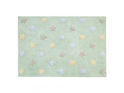 Koberec Tricolor Stars, soft mint (120x160cm) | Lorena Canals