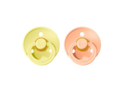 Okrúhle cumlíky Colour 2ks, Sunshine/Peach Sunset | BIBS