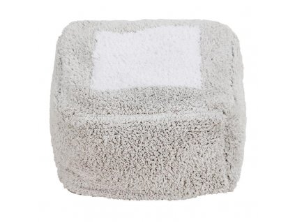 Puf Marshmallow Square, pearl grey | Lorena Canals