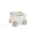 Drevený vozík na hračky, biely | Ooh Noo