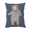 Bavlnený vankúš Medveď, modrý | Bloomingville