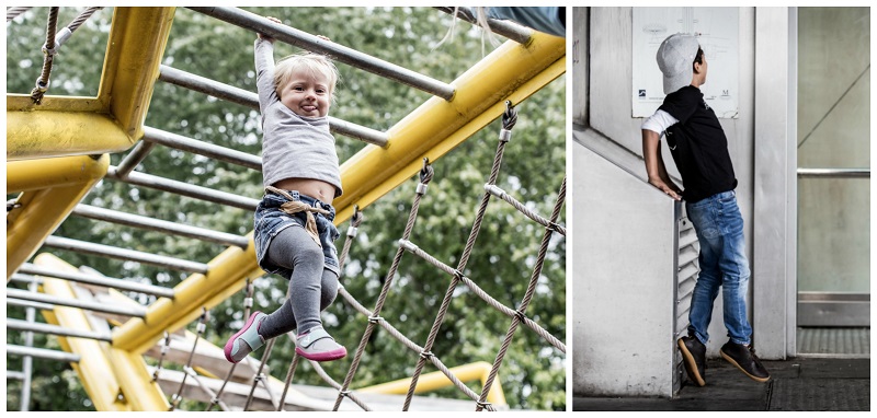 děti nosí barefoot