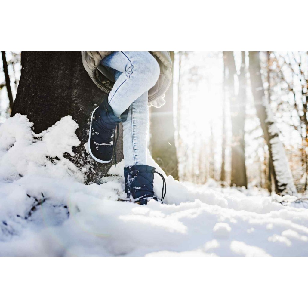 dětské zimní barefoot be lenka snowfox kids 2 0 dark light blue