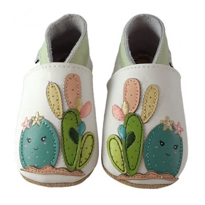 Chaussons cuir Cactus Front