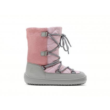 detske zimne barefoot topanky be lenka snowfox kids pink grey 25549 size large v 1