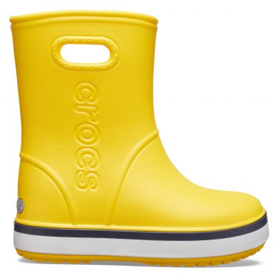 Levně holínky Crocs Crocsband Rain Boot - Yellow/Navy