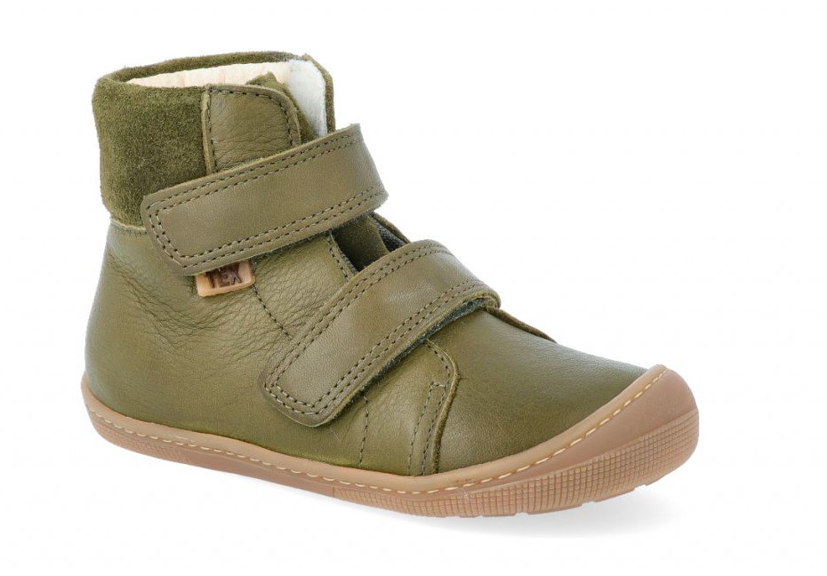 Levně Koel boty Koel4kids Emil Nappa TEX merino khaki 07T003.102-350