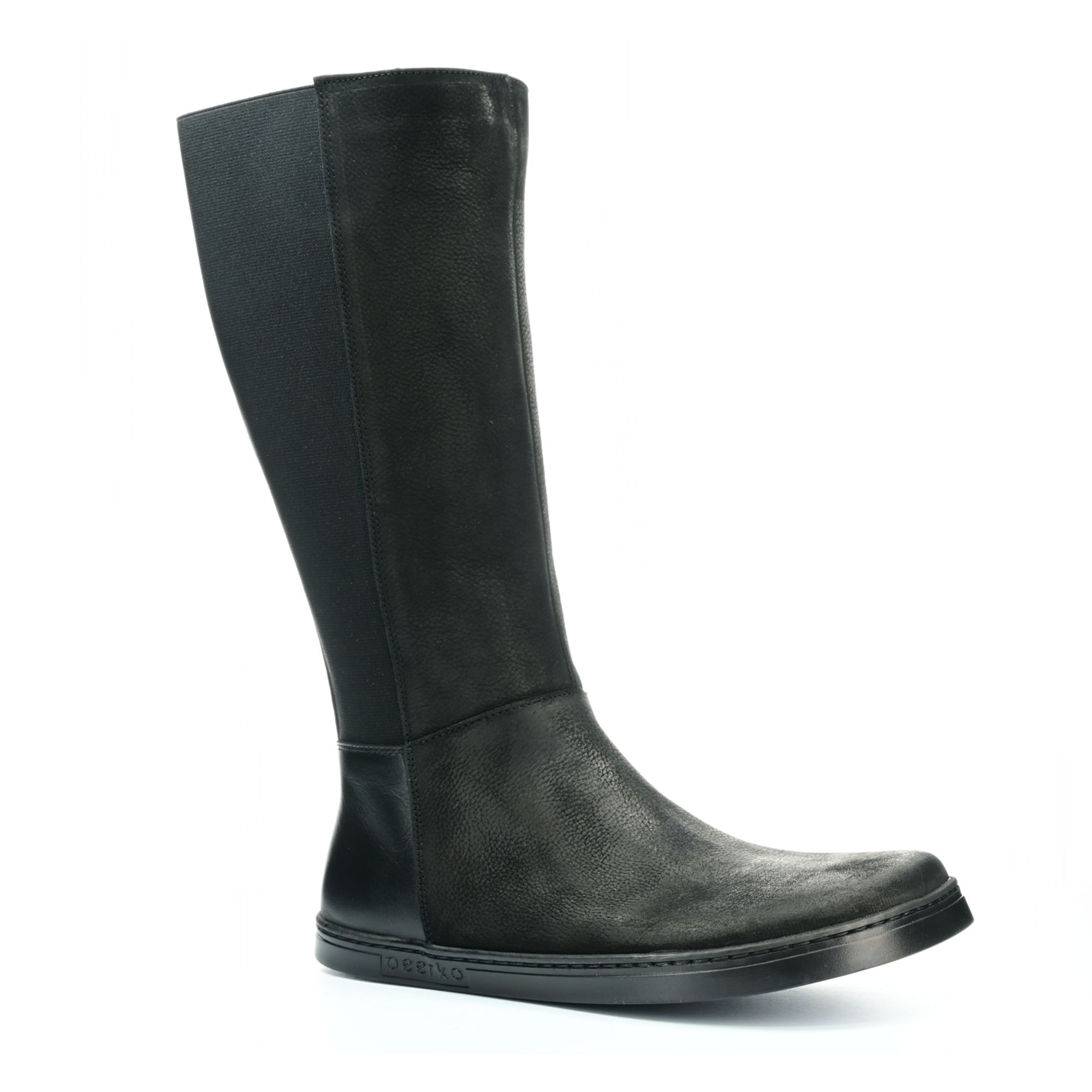 Levně Peerko Regina Noir černé barefoot kozačky