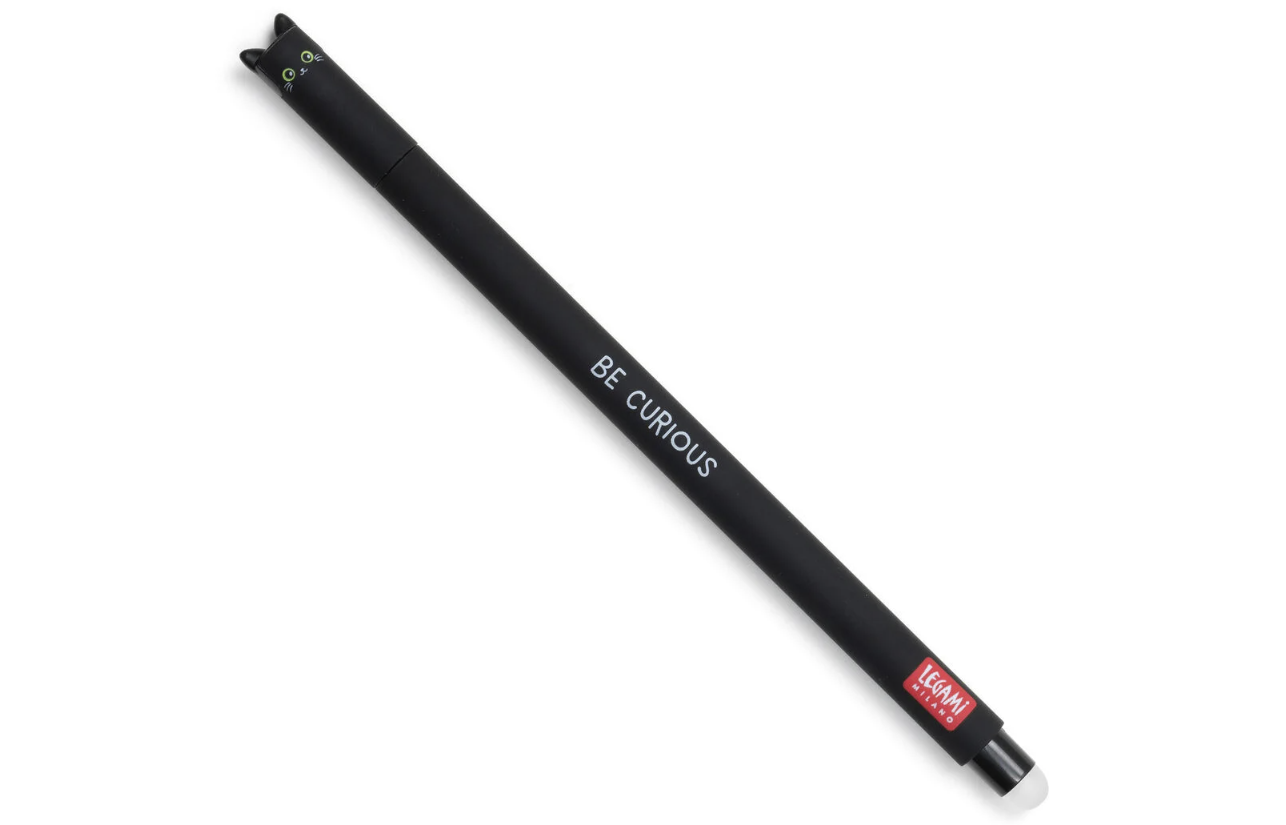 Gumovatelné pero Legami Black cat