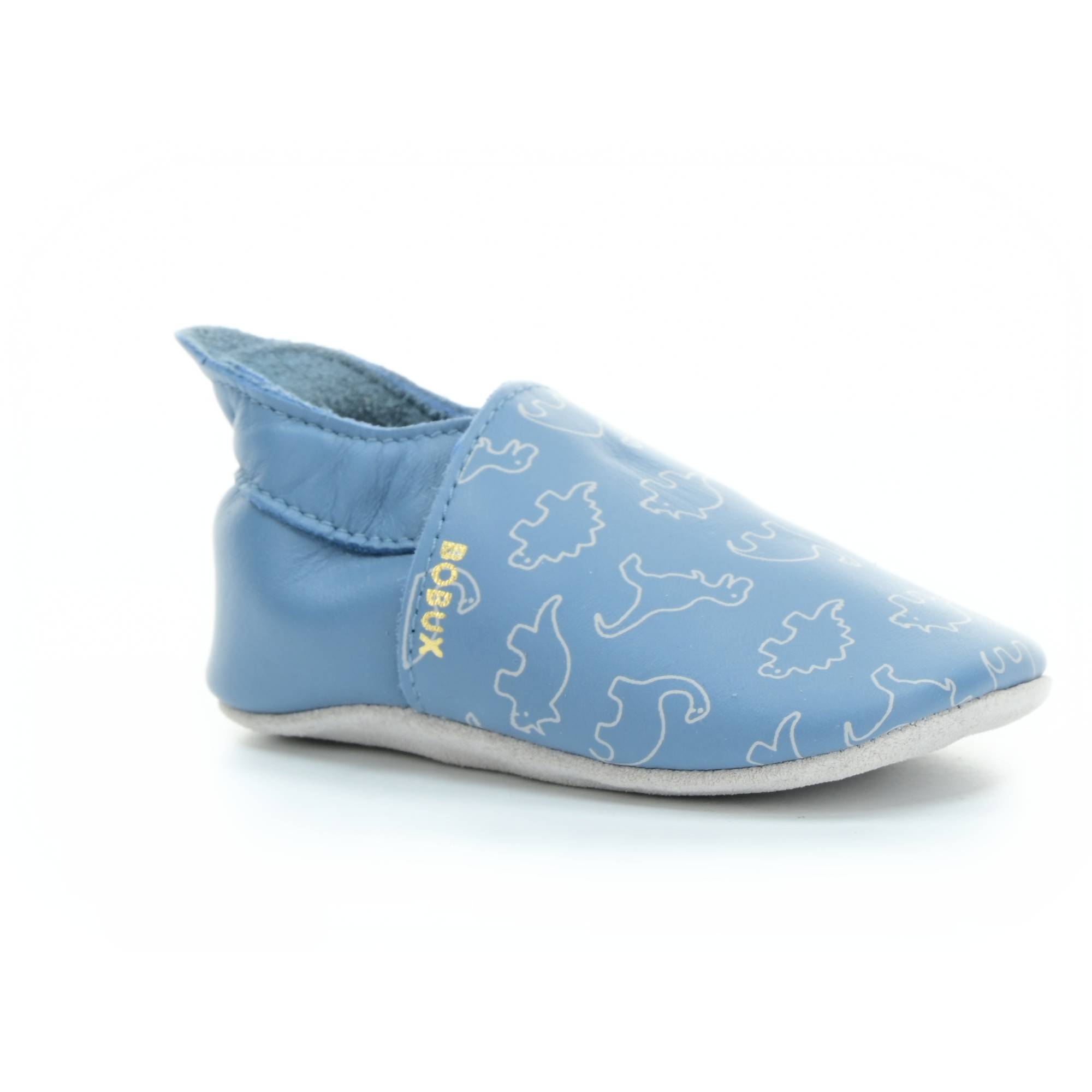 Levně capáčky Bobux Dino Blue (soft sole)