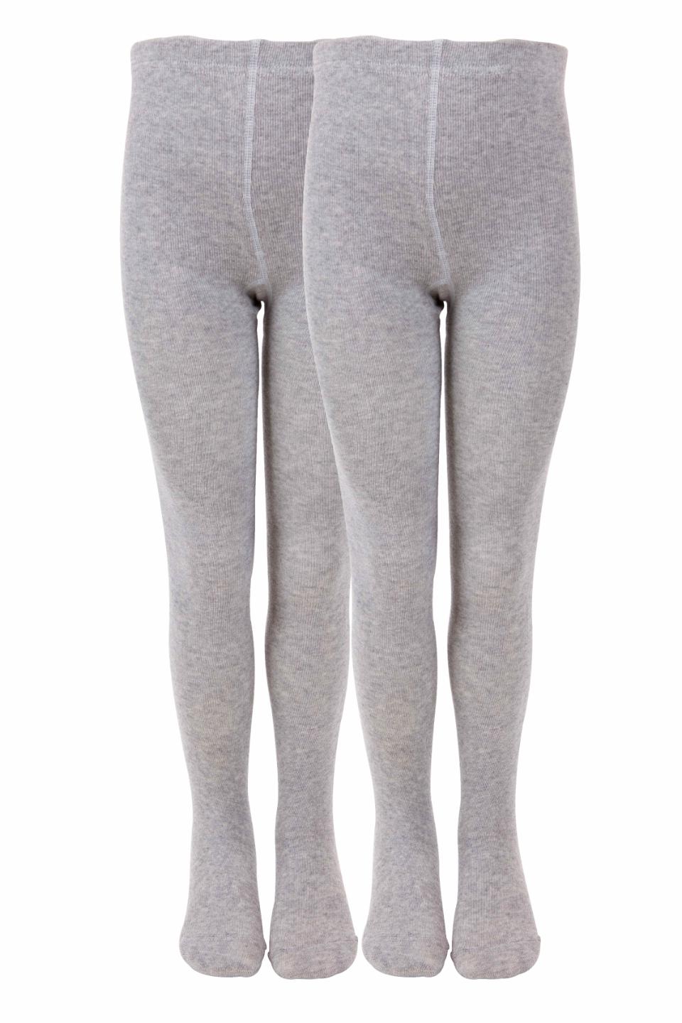 Levně Punčocháče Melton Cotton 2-pack Light Grey Velikost ponožek: 104