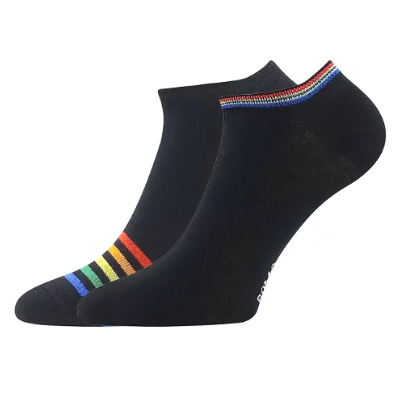 Levně VoXX bavlněné nízké ponožky Piki 74 mix B, 2 páry Velikost ponožek: 39-42 EU
