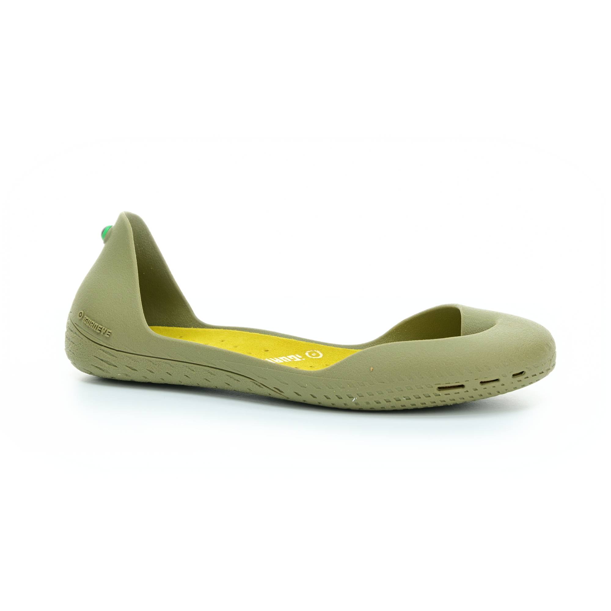 Levně baleríny Iguaneye Freshoes Dark khaki/Yellow green