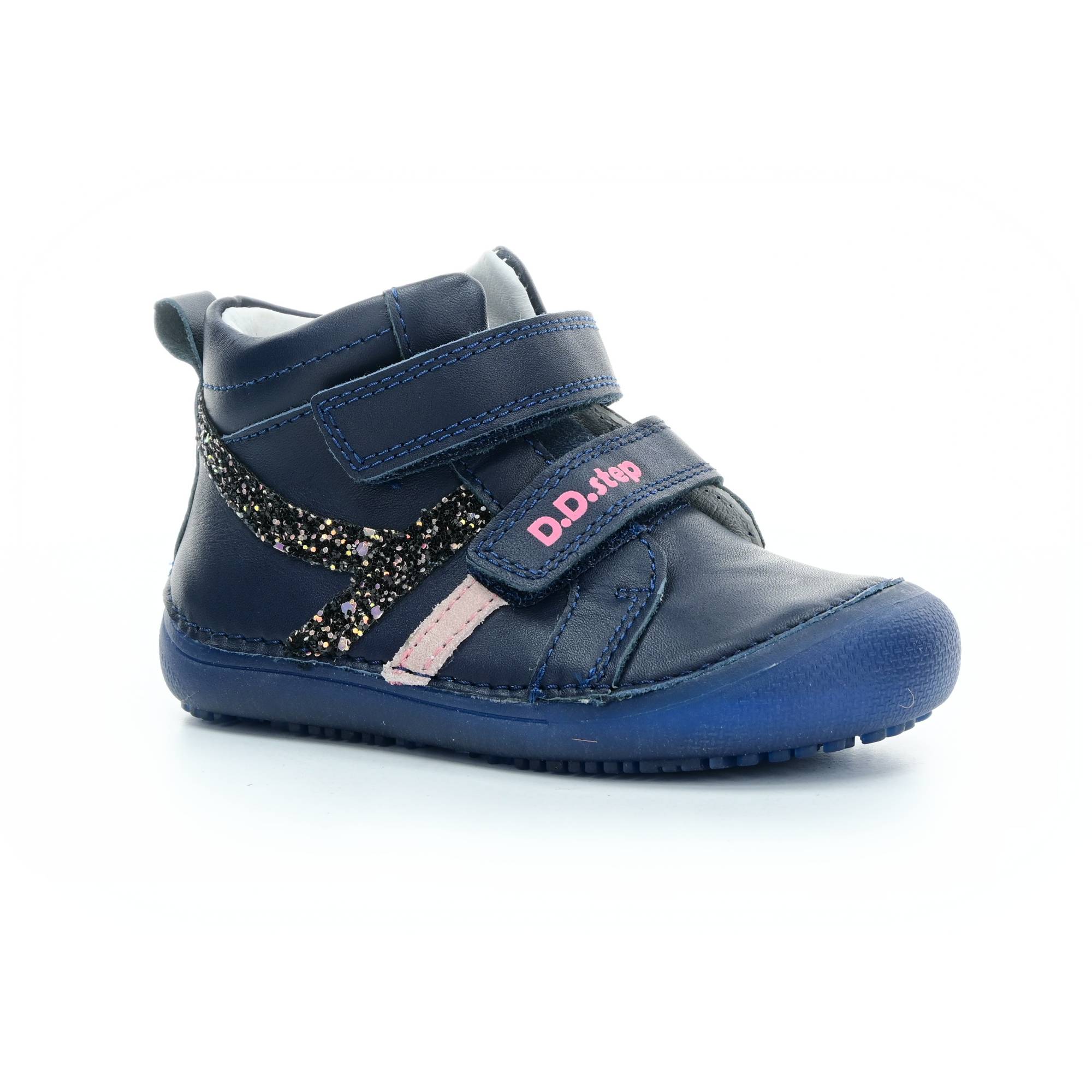 Levně D.D.Step A063-316B modré kotníkové barefoot boty