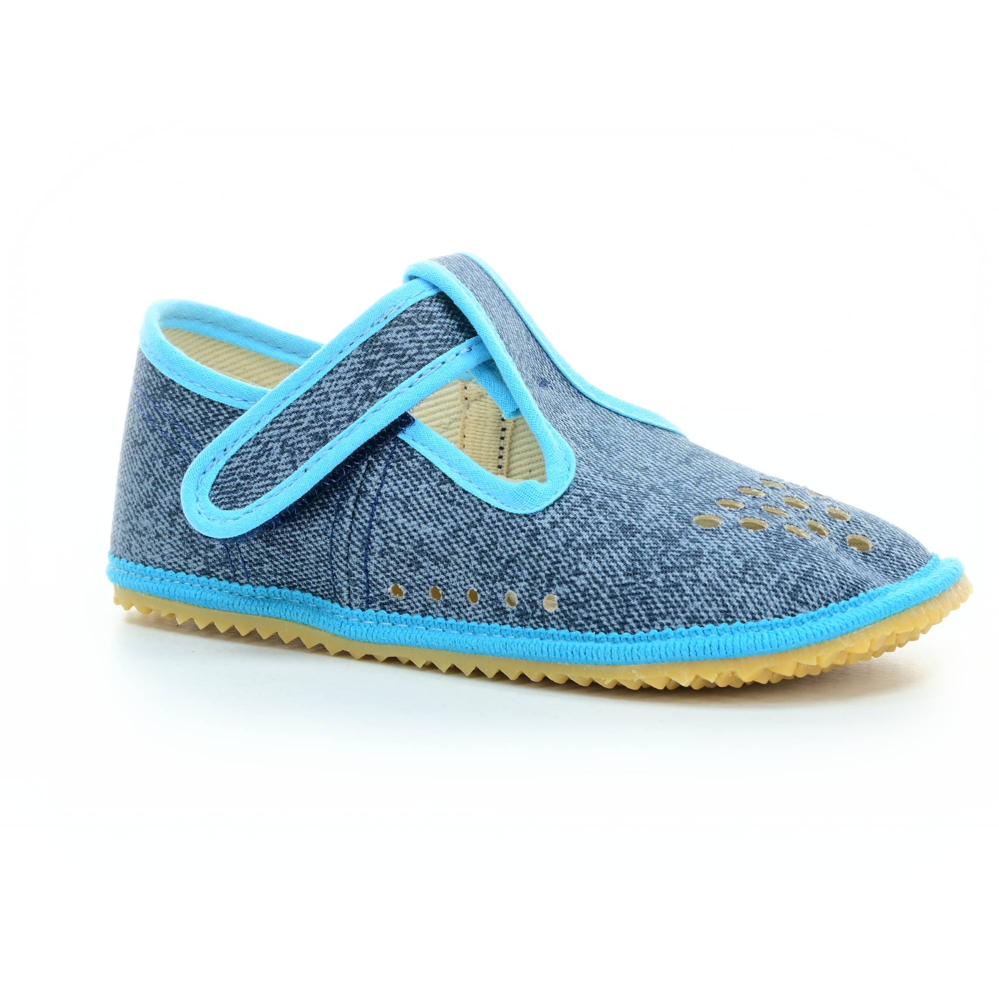 Levně Beda Turquoise denim (BF-060010/W/PF) barefoot bačkory