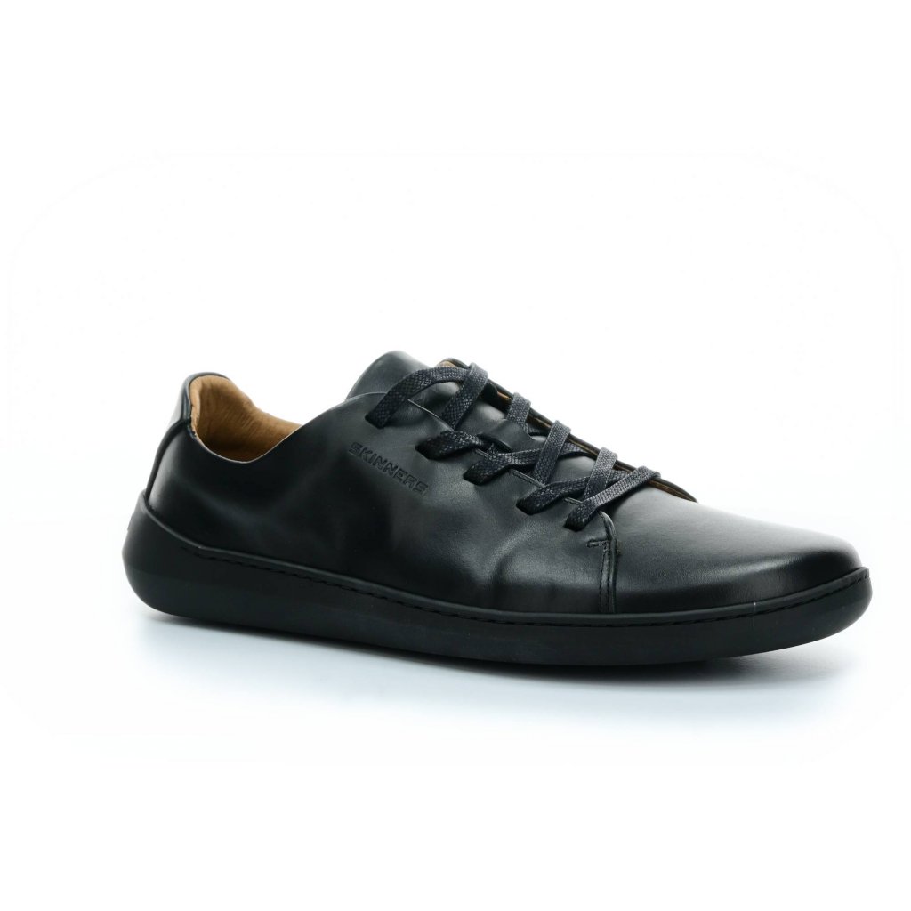 Levně Skinners Walker II Leather Black/black barefoot boty