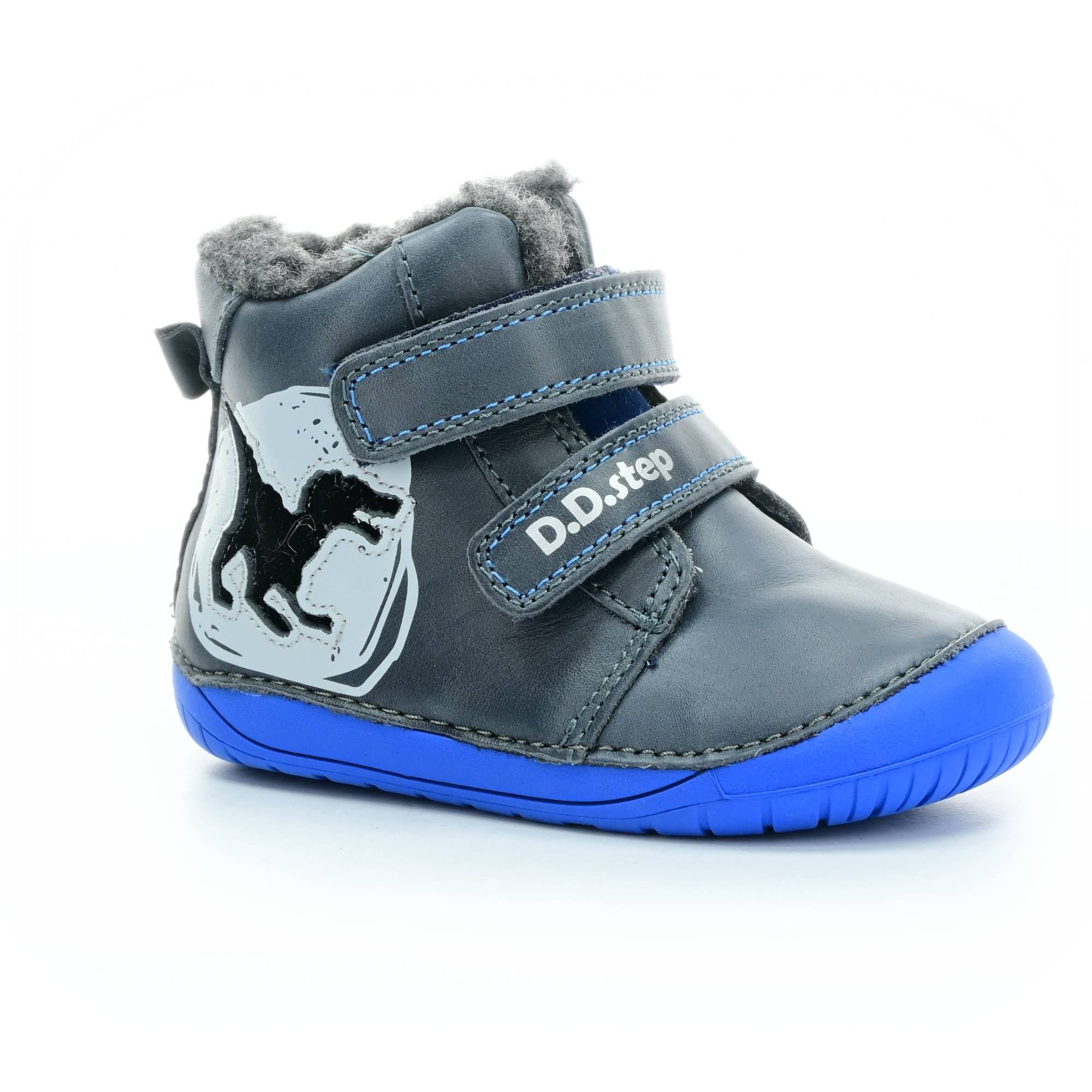 Levně D.D.Step W070-327 modré zimní barefoot boty