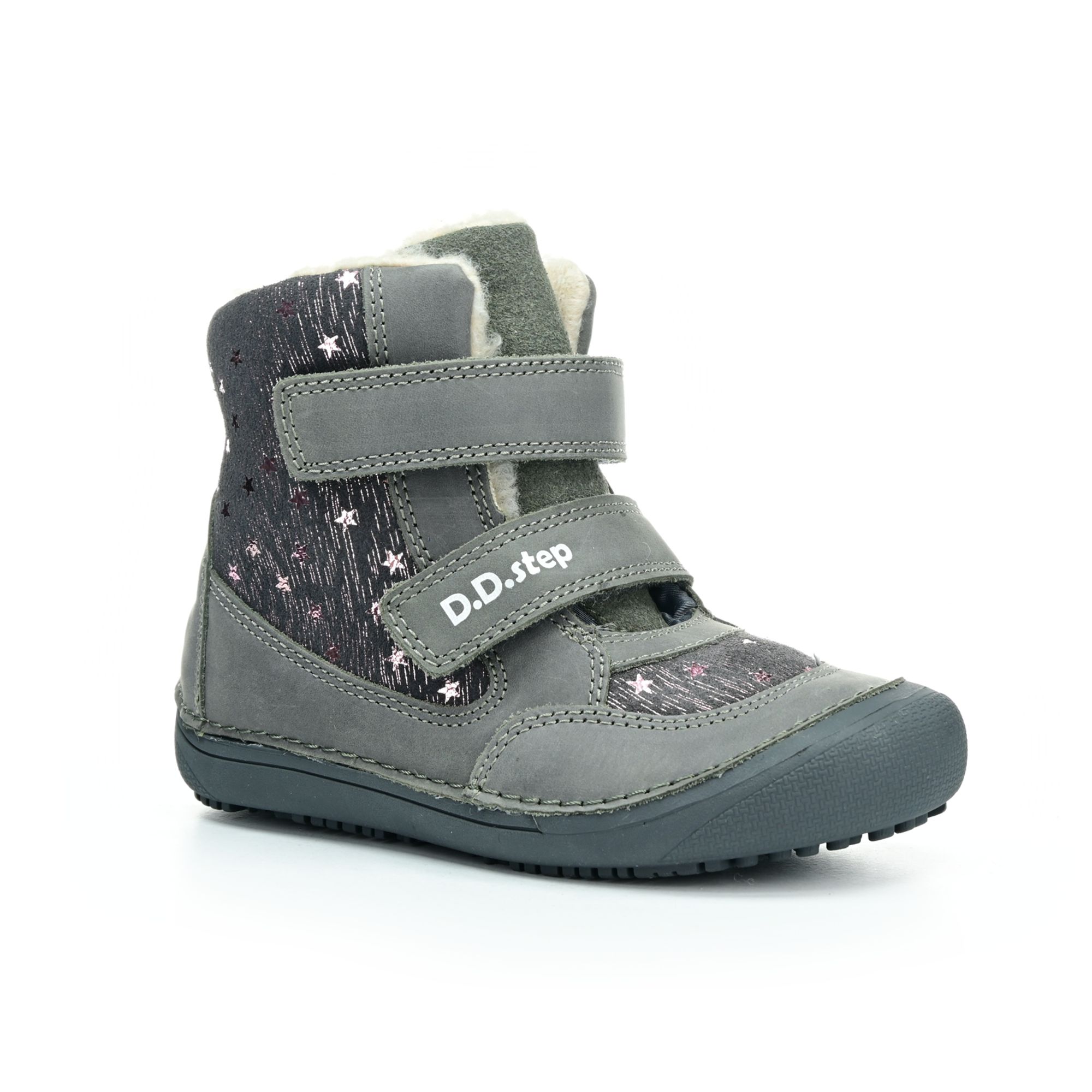 Levně D.D.Step W063-333 tmavě šedé zimní barefoot boty