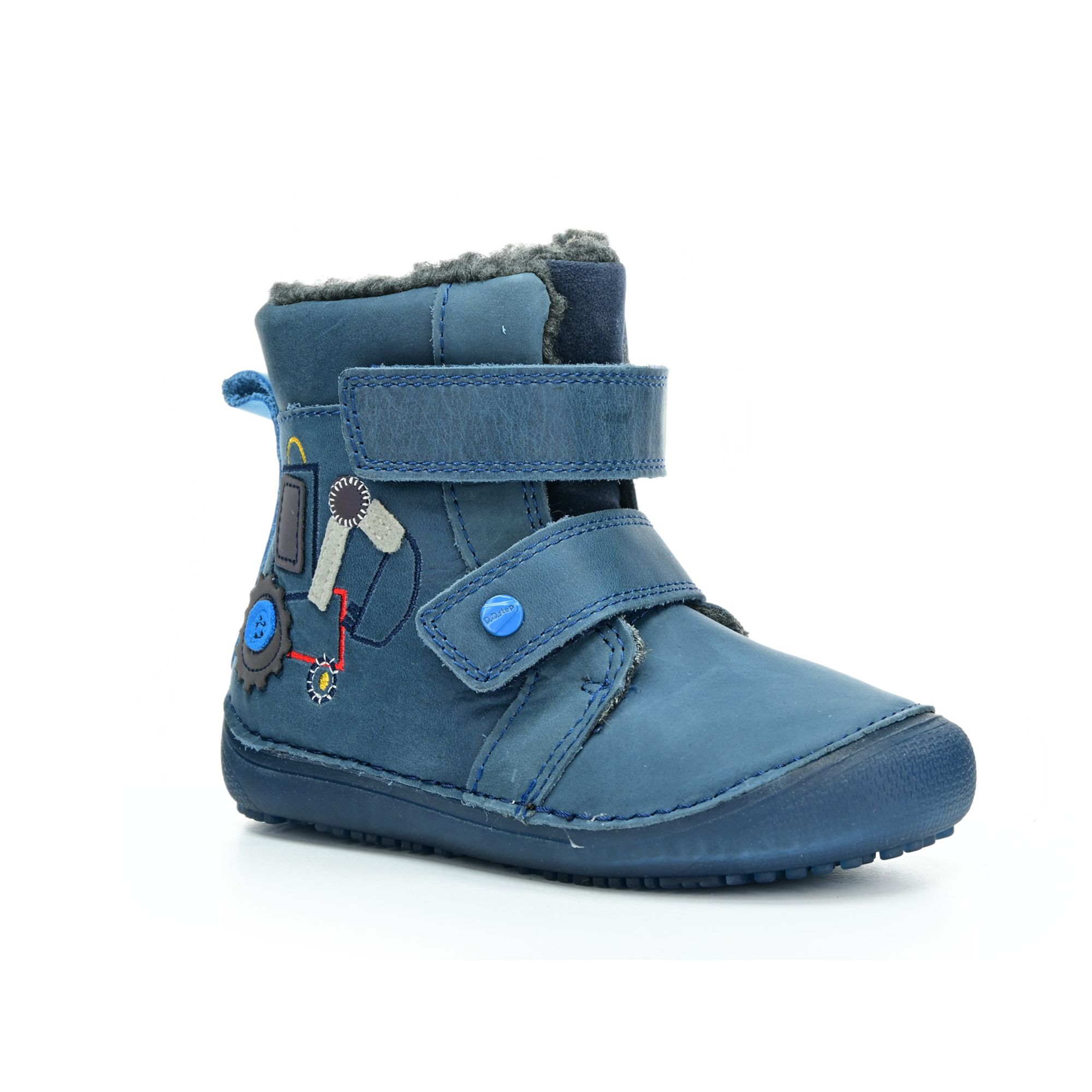 Levně D.D.Step W063-321A modré zimní barefoot boty