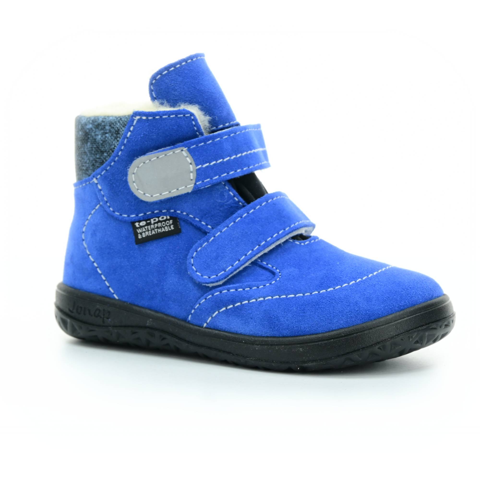 Levně Jonap B5 sv modrá vlna zimní barefoot boty