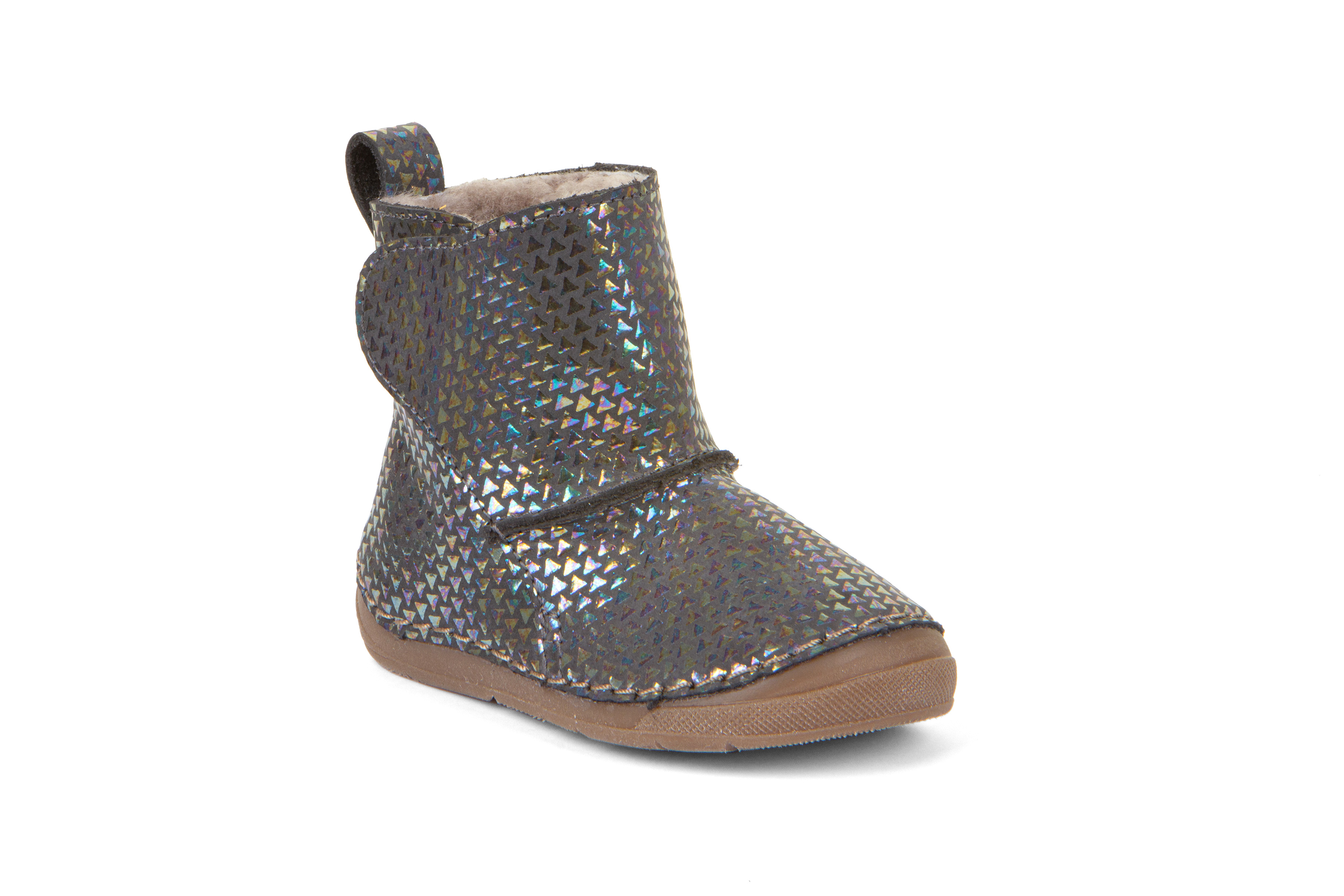 Levně Froddo Grey/Silver G2160077-11 (Flexible, s kožešinou) zimní barefoot boty