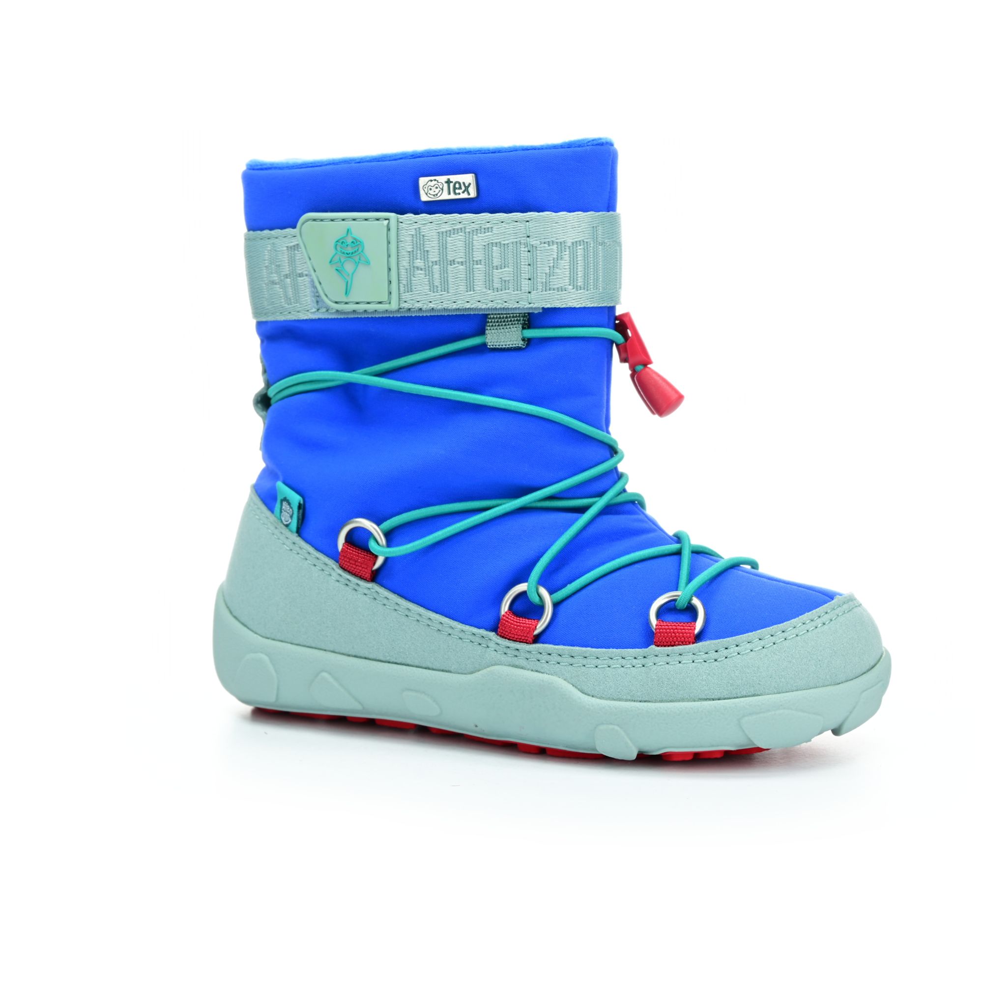 Levně Affenzahn Snow Boot Vegan Blue Shark zimní barefoot boty