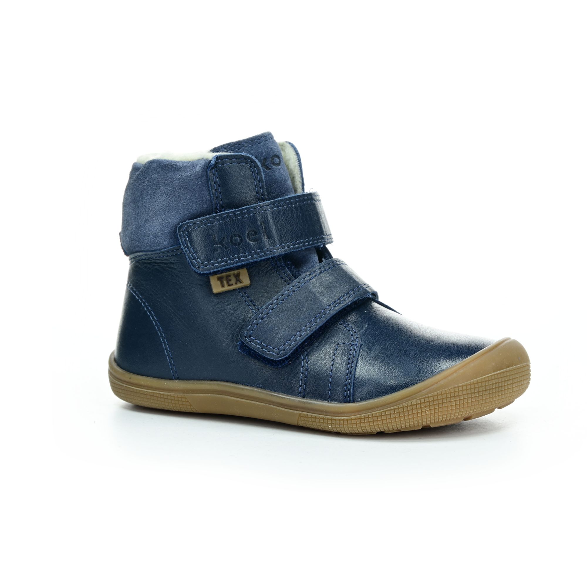 Levně Koel Koel4kids Emil Napa TEX Wool Blue zimní barefoot boty