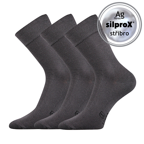 Levně Ponožky Voxx Dasilver tmavě šedá, 3 páry Velikost ponožek: 43-46 EU