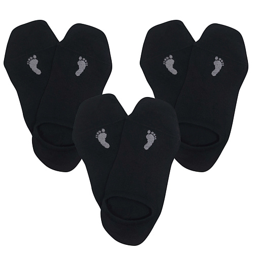 Levně Ponožky Voxx Barefoot sneaker černá, 3 páry Velikost ponožek: 35-38 EU