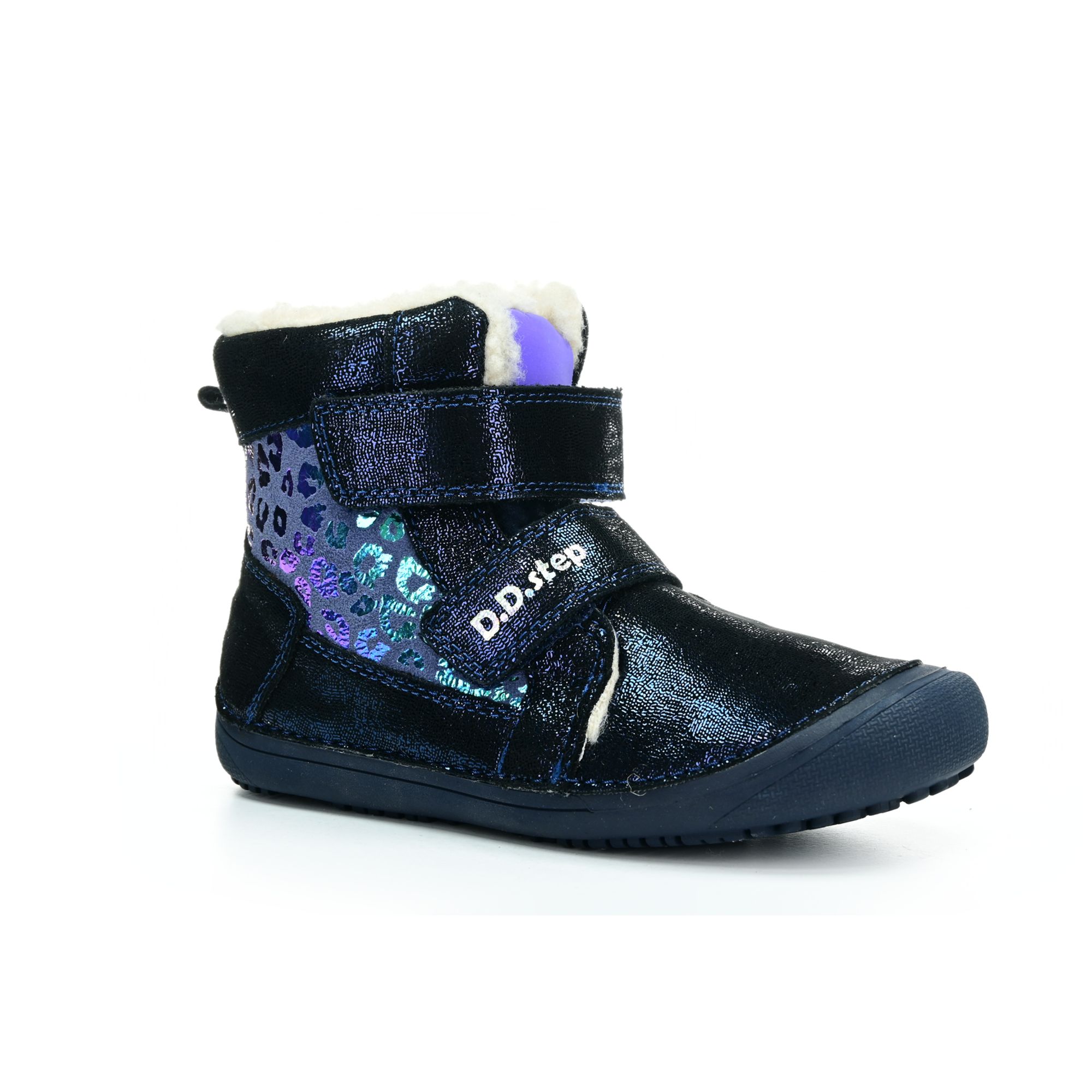 Levně D.D.Step W063-356A modré zimní barefoot boty