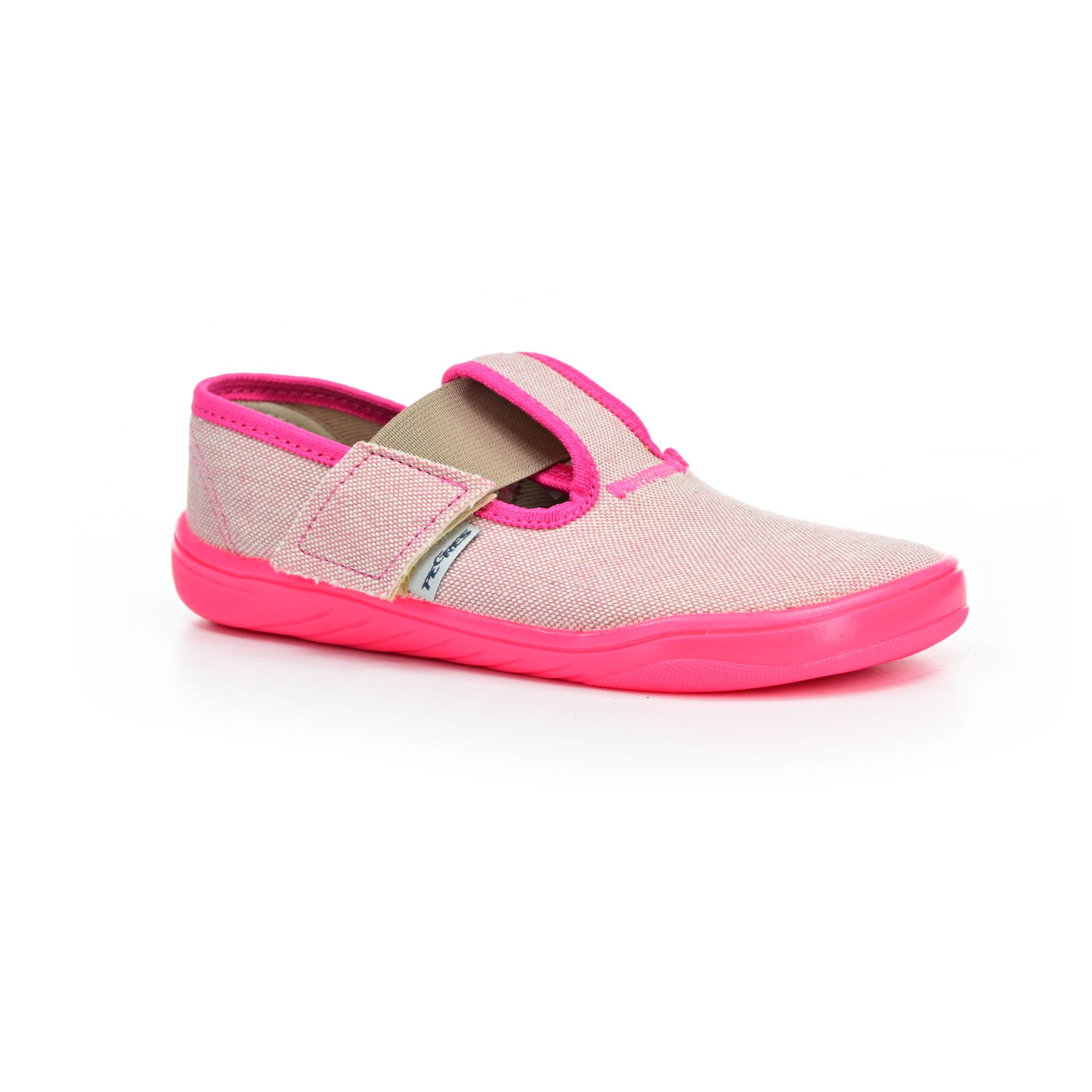 PEGRES PAPUČKY Skinny SBF 10F Textilní Růžová Dětské barefoot přezůvky