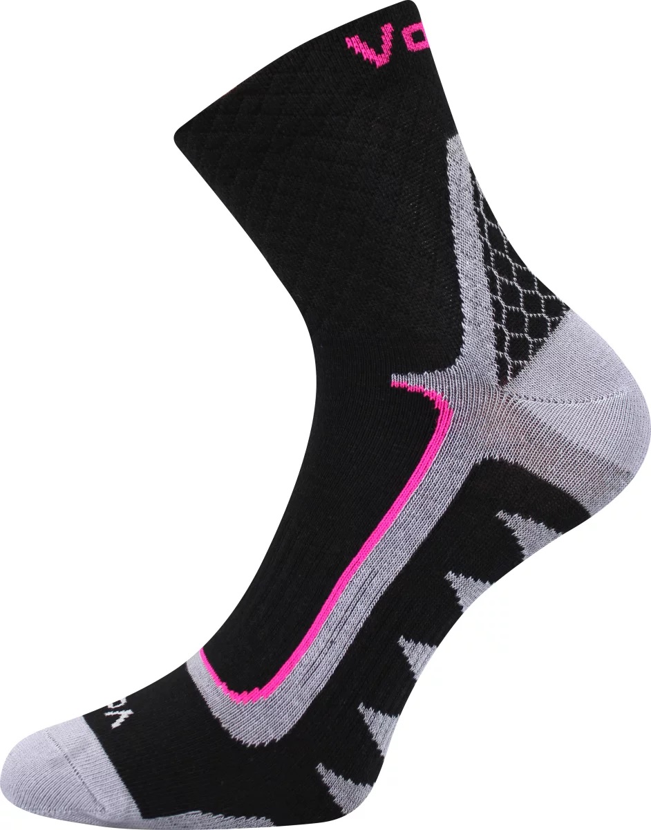 Levně ponožky Voxx Kryptox černá-magenta Velikost ponožek: 35-38 EU