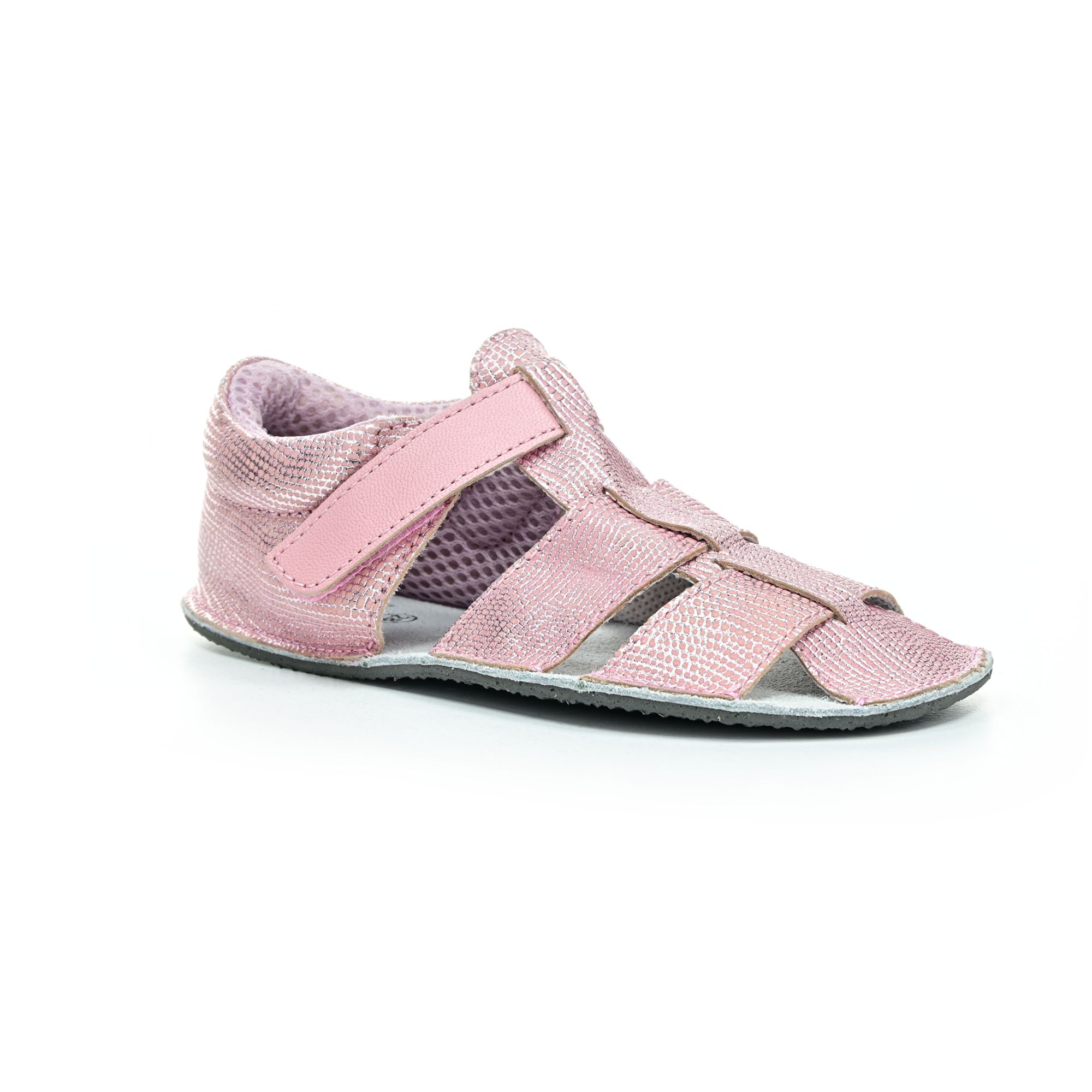 Levně EF Barefoot Ef Pink Gliter barefoot sandály