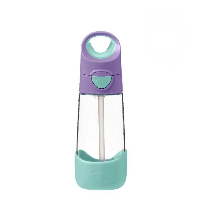 Levně b.box Láhev na pití s brčkem 450 ml - lilac pop