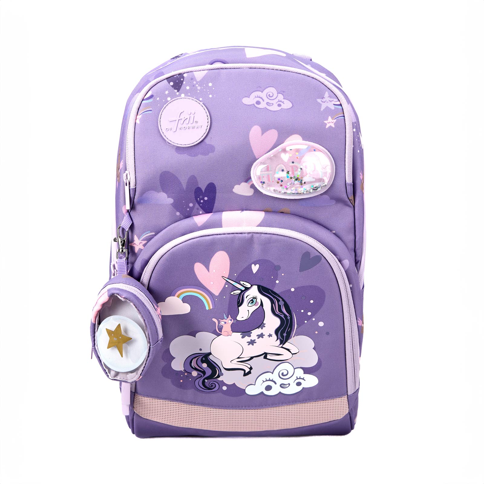 Levně Ergonomický školní batoh Frii of Norway Easy 22l Unicorn Purple
