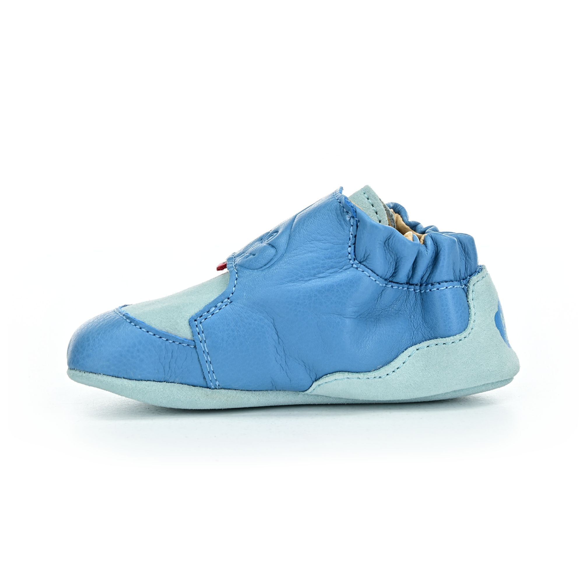 Affenzahn Leather Crawly Shark Blue  capáčky (obrázek 4)