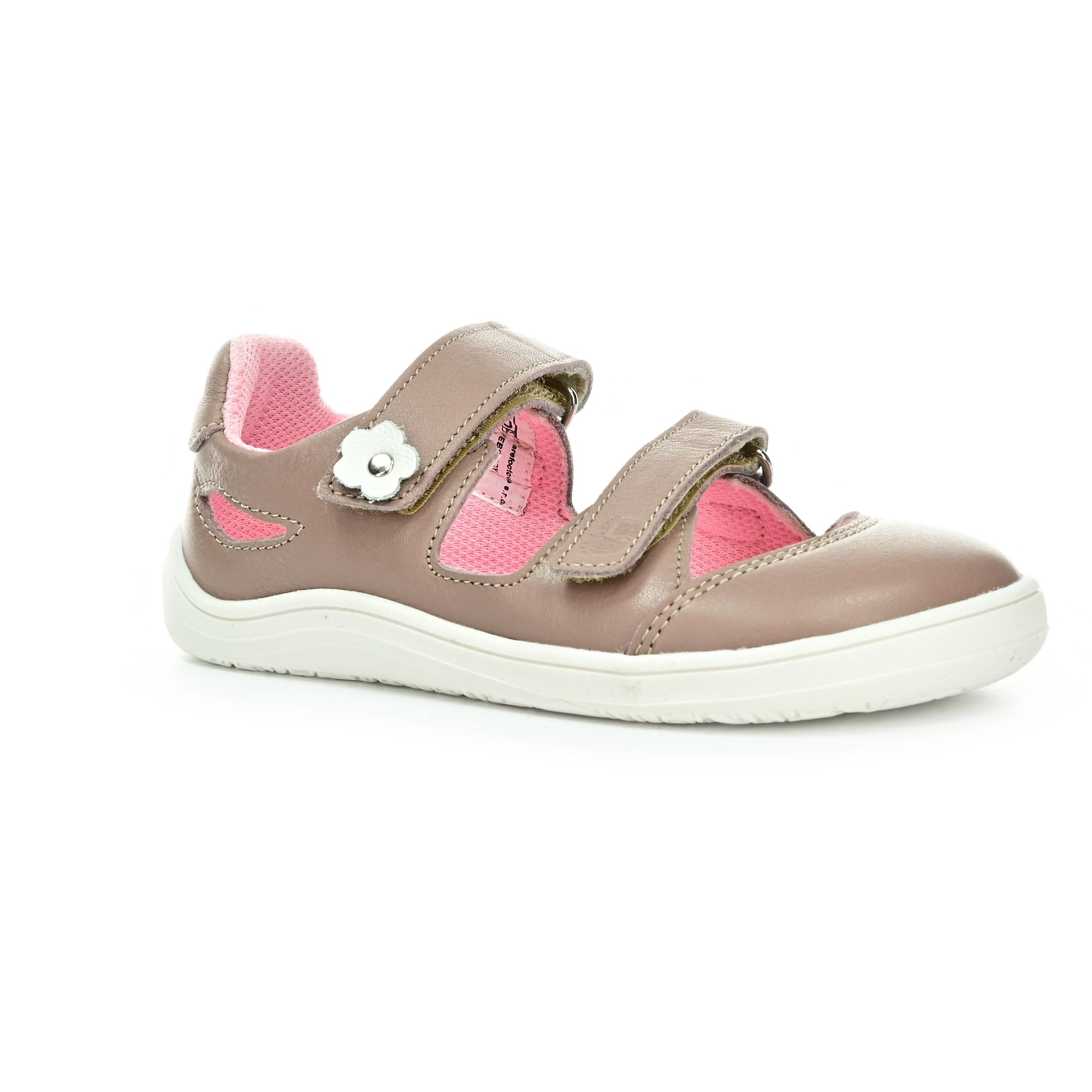 Levně Baby Bare Shoes Baby bare Febo Joy Rosabrown barefoot sandály