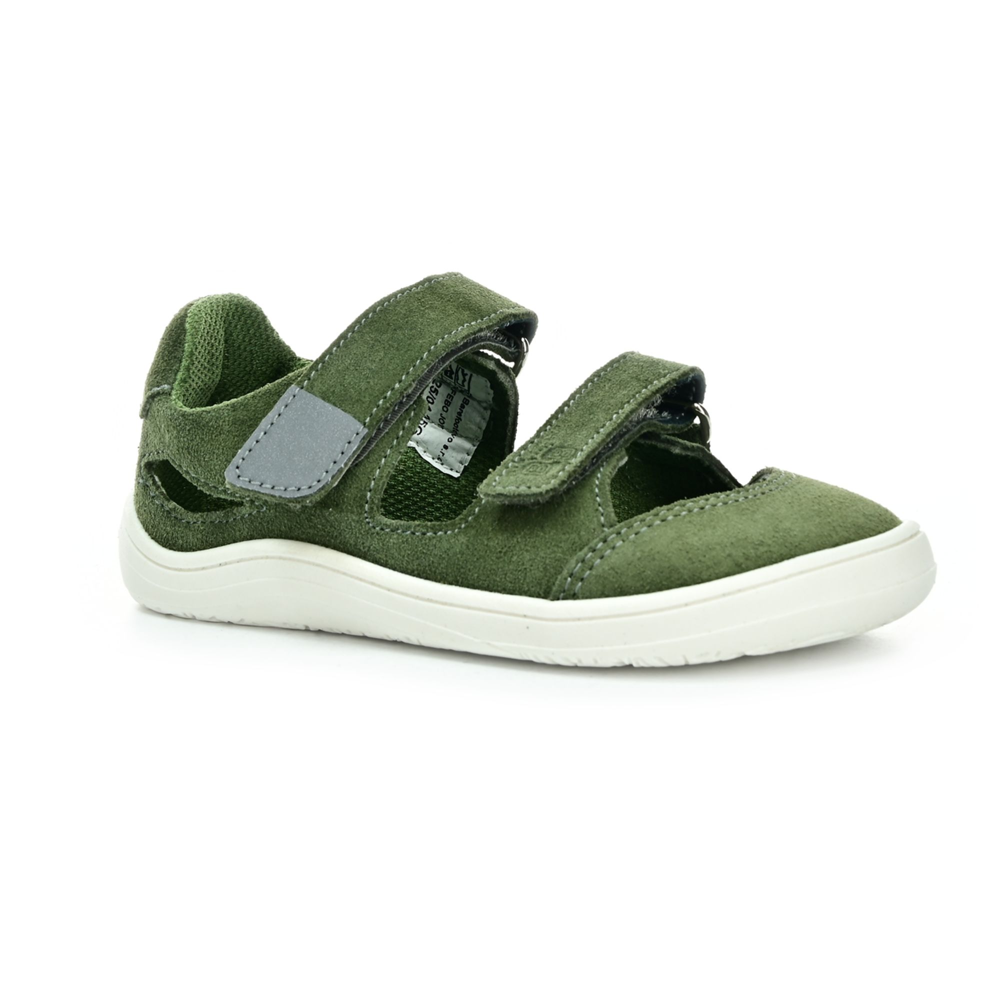 Levně Baby Bare Shoes Baby bare Febo Joy Khaki barefoot sandály
