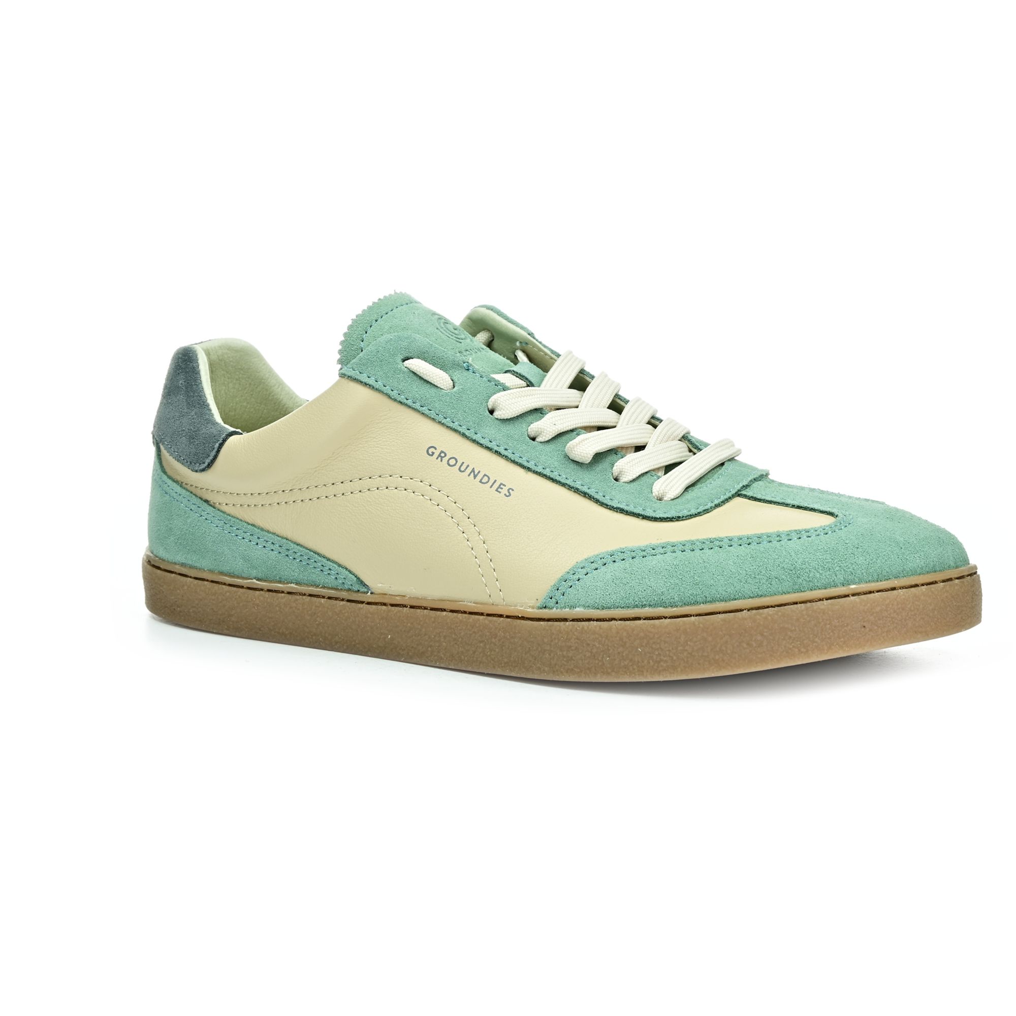 Levně Groundies Panama Beige/Sage Green dámské celoroční nízké barefoot boty