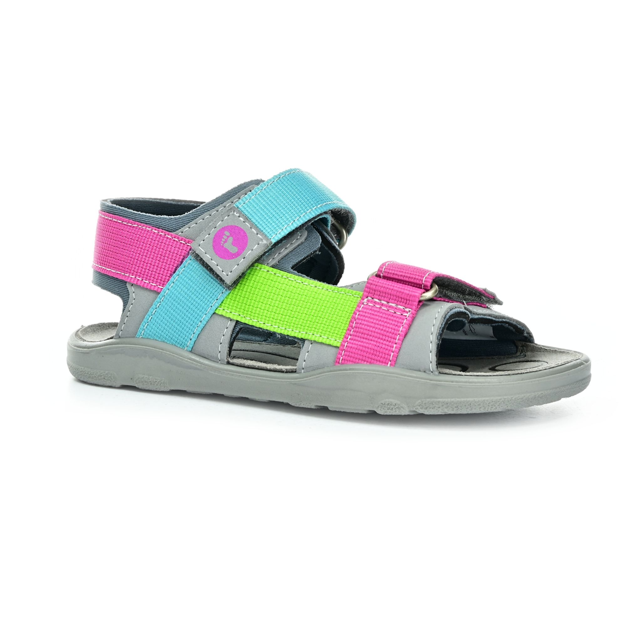 Levně Ricosta Loen frost/grau/pink barefoot sandály